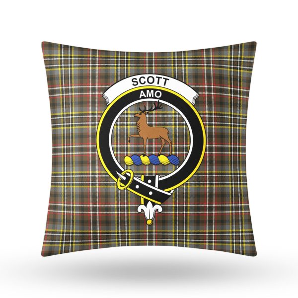 Scott Green Weathered Tartan Crest Pillow Cover Supply - Image 3