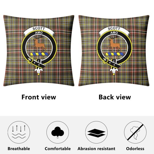 Scott Green Weathered Tartan Crest Pillow Cover Supply - Image 4