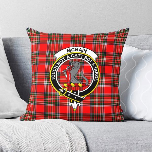 McBain Tartan Crest Pillow Cover Cheap